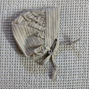 Handmade Linen Baby Bonnet